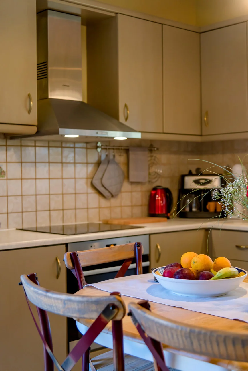 Fully equipped kitchen in Villa Kefalonia – Antia Villa.